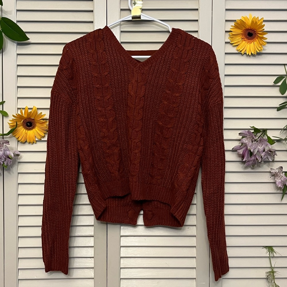Derek Heart Burgundy Sweater